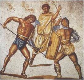 Gladiators with rudis