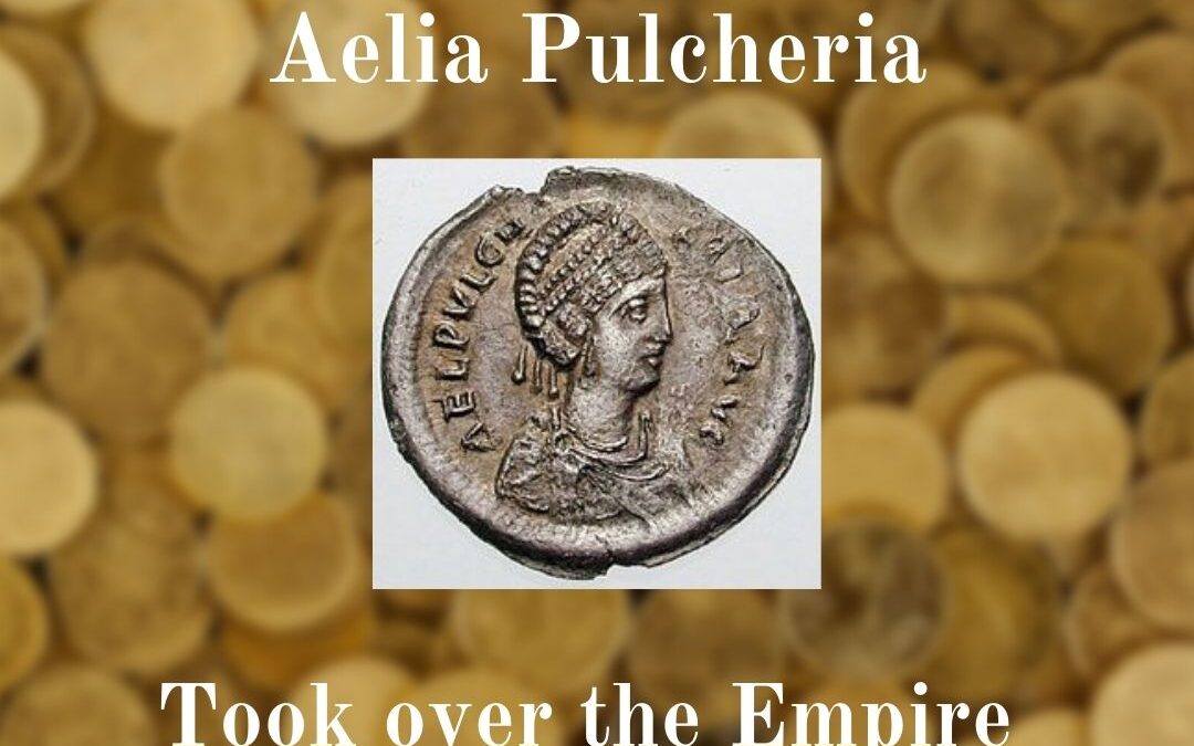 coin showing image of Empress Aelia Pulcheria